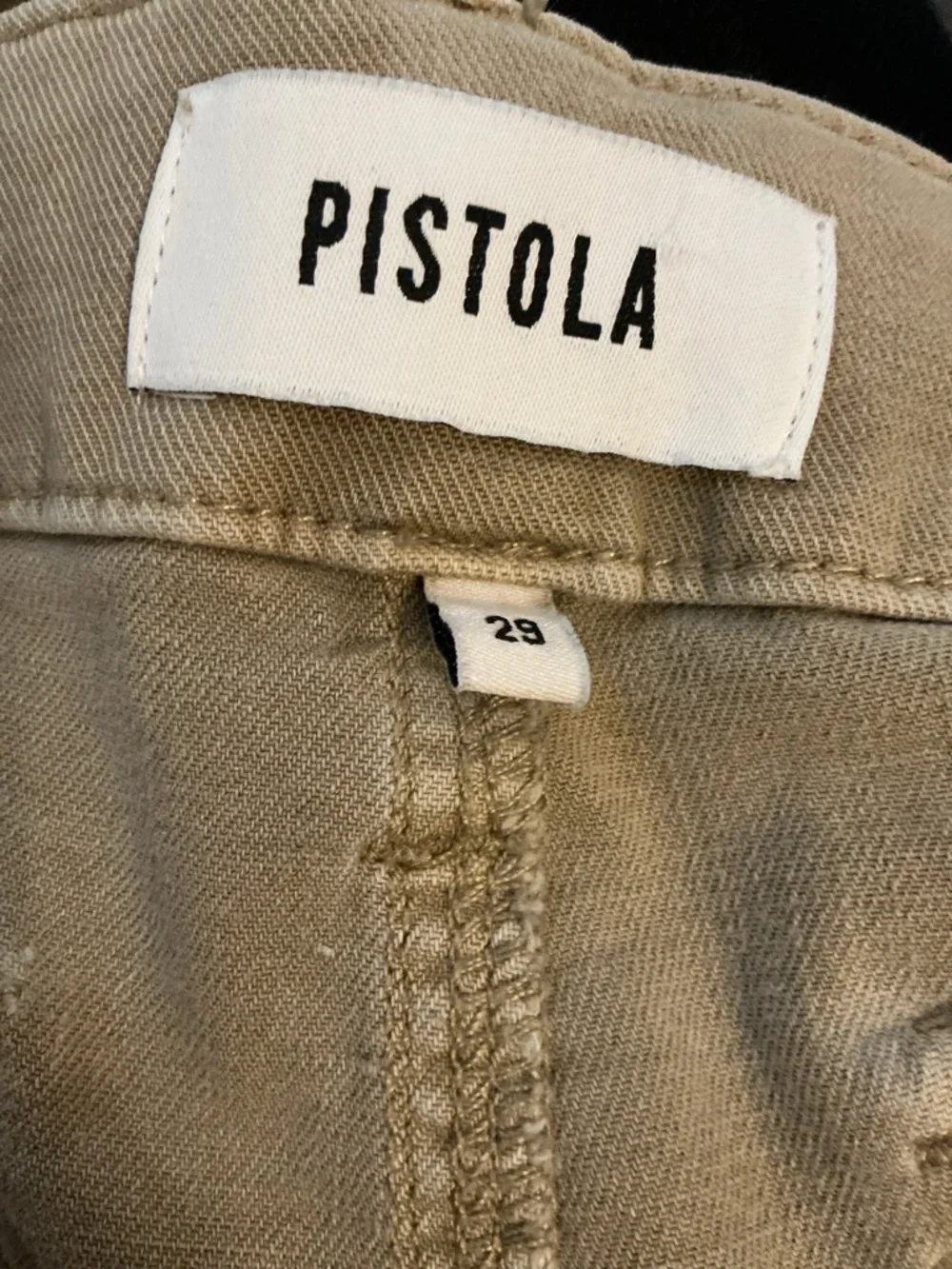 🌺Pistola Taupe Fold Button Back Pockets Utility Pants